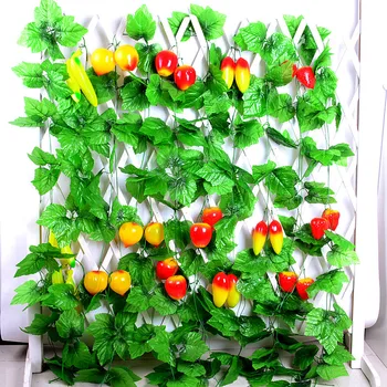 

Flone Artificial Grape Vine Simulation Plant Fake Plastic Flower String Rattan Orange Fruit Garland Wedding Home Garden Decor