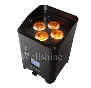 

8PCS/ battery led par wireless LED Uplights Wholesale 4pcs x 18W dj equipment Rgbwa-uv mini slim par S4