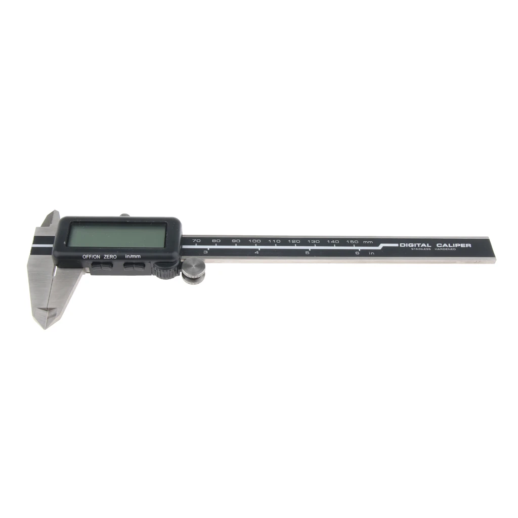 150mm x 0.01mm Industrial Stainless Steel Digital Vernier Scale Ruler Caliper Metric mm/ Inch
