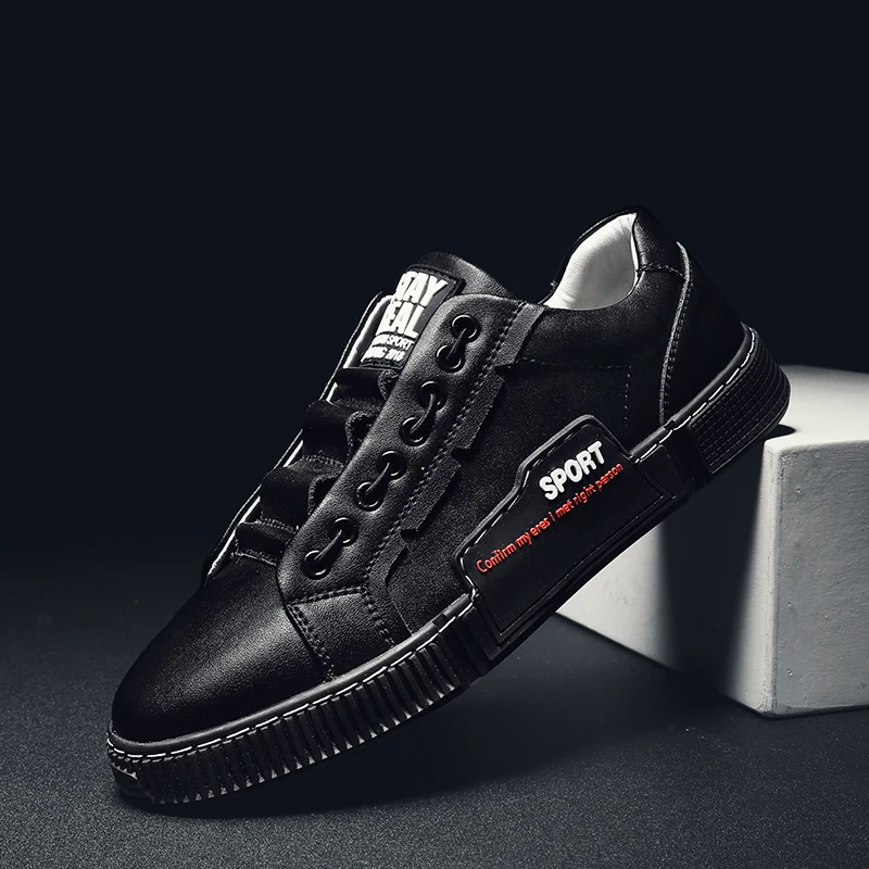 

JMaiou 2019 Summer New Men Casual Shoes Breathable Wear Resistant Shoes Comfortable Summer White Round Toe Lace up Flat Sneakers