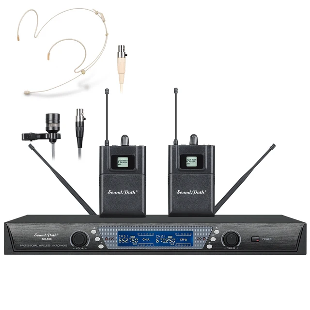SOUNDPATH SR 100 Top selling professional UHF wireless microphone