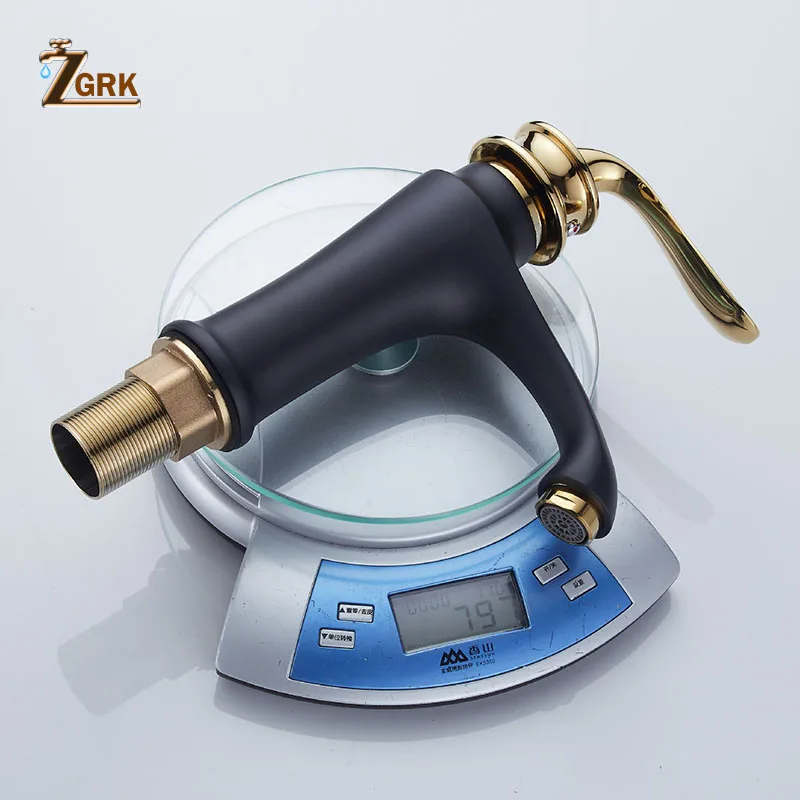 ZGRK смесители для умывальника черный медный смеситель ванной комнаты винтажный