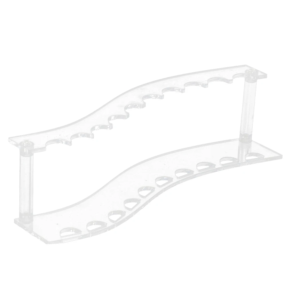 High Quality Cosmetic Makeup Brush Holder Stand Tools 2pcs Brush Foundation Shelf Arch Acrylic Makeup Organizer Storage Box Case