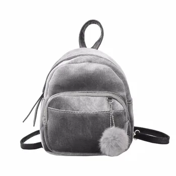 

Teenage Girls Small Suede Backpack Women Retro Hasp Schoolbag Travel Back Pack Shoulder Bags For Female Tassel Velvet Backpacks