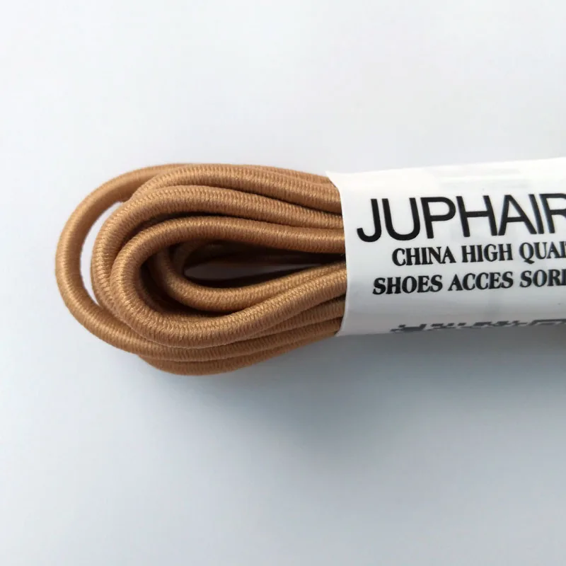 JUP 1-50 Pairs Light Brown Fashion Lace-free Tie Locking Laces Running Jogging Sneaker Sport New Fashion Shoes Lace-up Elastics