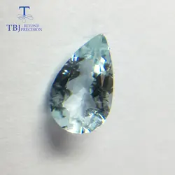 TBJ, 100% Природный Хороший цвет Аквамарин pear5 * 8 мм 0.7ct натуральные незакрепленные драгоценные камни для Золотое крепление для украшений с