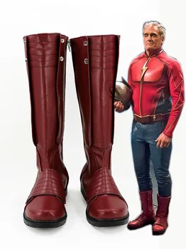 

Movie The Flash Jay Garrick Shoes Halloween Carnival Long Boot High Quality