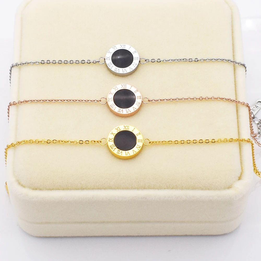 New Arrival Fashion Unisex Jewelry Black and White Double sided Roman