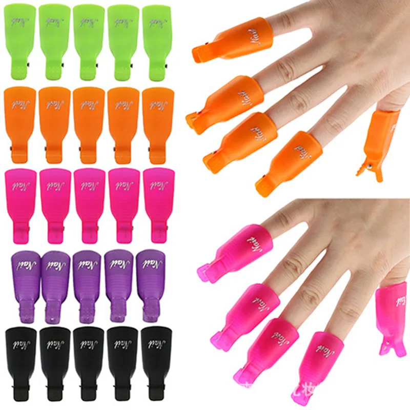 

10pcs/lot Nail Polish Removers Wraps Silicone Soak Off Cap Nail Art Tools