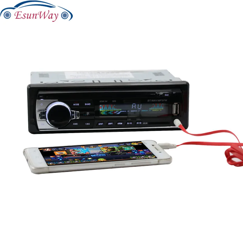 Авторадио 12 в Bluetooth V2.0 автомобильный стерео в тире 1 Din FM Aux вход приемник SD USB MP3 MMC WMA автомобильный Радио плеер