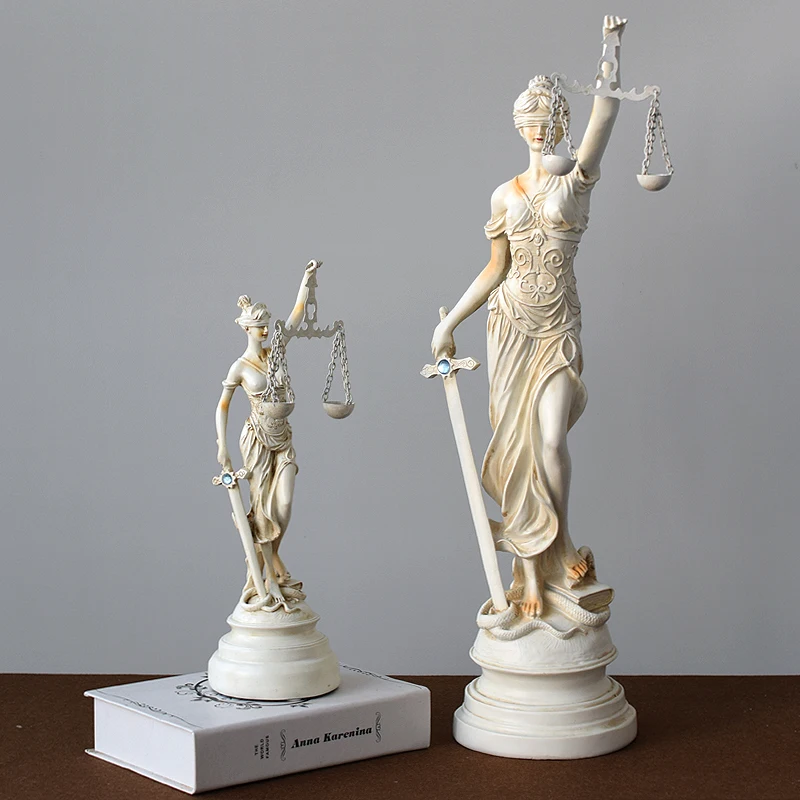 European Justice Goddess Figure Sculpture Statue Court Law Firm Balance