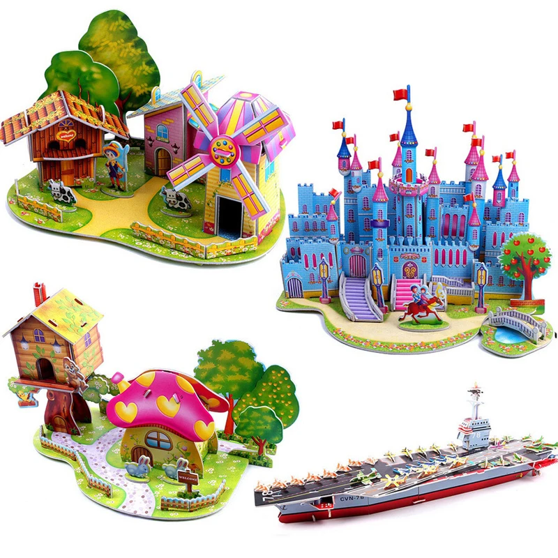 BalleenShiny 1 Set 3D Puzzle Toy Children Kids Educational Jigsaw DIY Funny Baby Early Learning Construction Pattern Gift Puzzle BalleenShiny 1 Set 3D Puzzle Toy Children Kids Educational Jigsaw DIY Funny Baby Early Learning Construction Pattern Gift Puzzle
