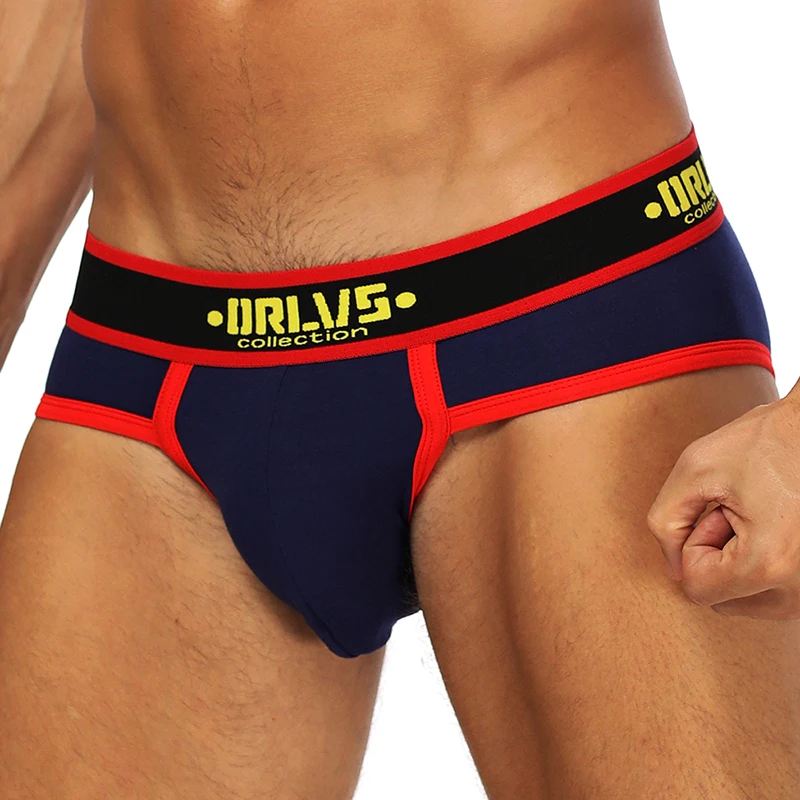 ORLVS сексуальное мужское нижнее белье Cueca Masculina Slip Мужское мужские трусы из хлопка