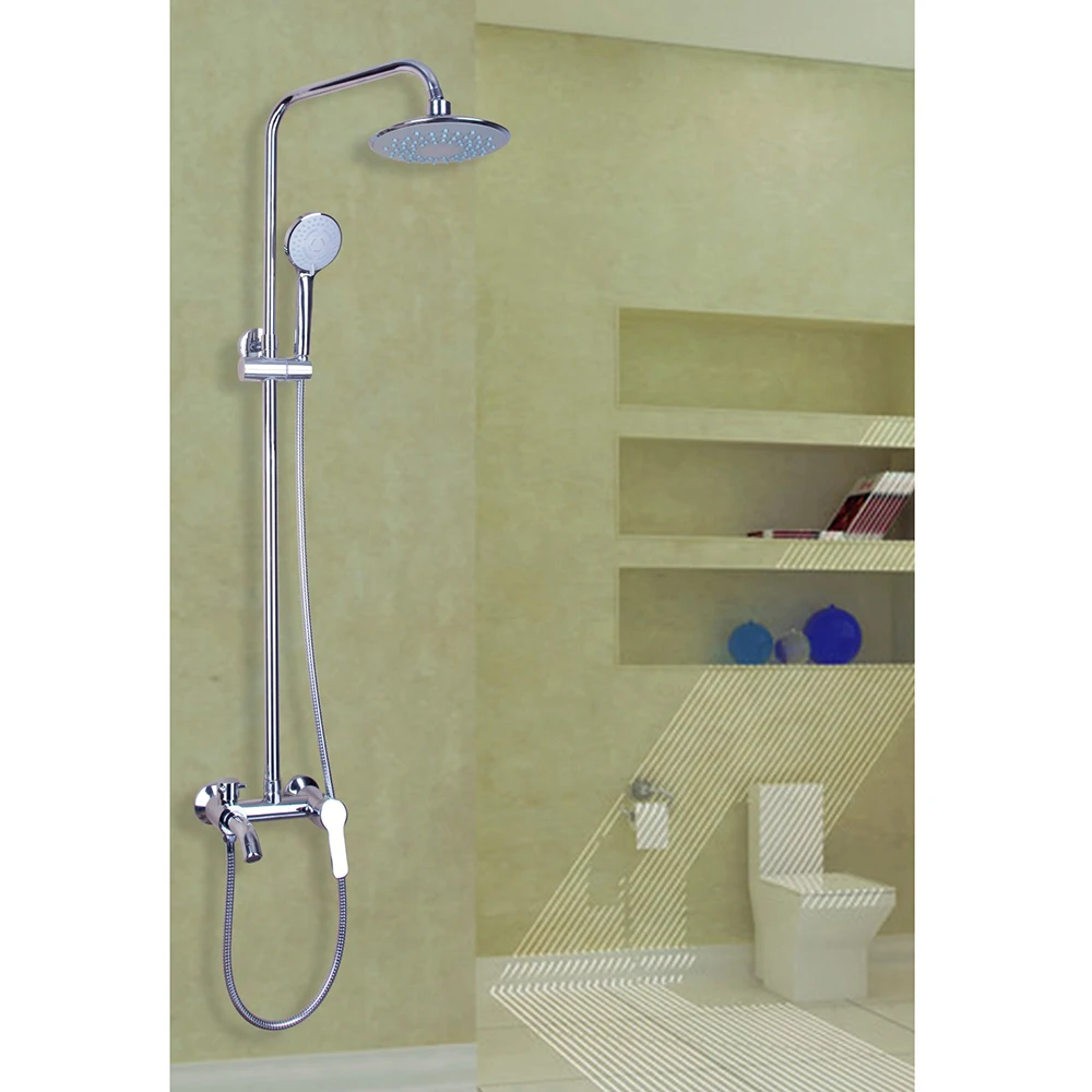 

Luxury Novel Design Shower Faucet Chrome Polished Wall Mounted Hot Cold Water Mixer Excellent Beautiful Bathroom Faucet