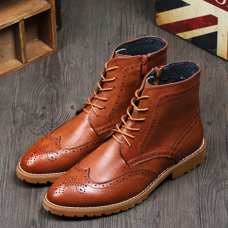 dress shoes genuine leather retro shoes 