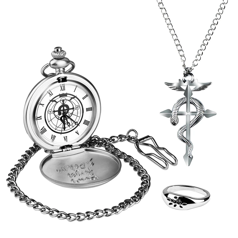 Fullmetal Alchemist Pocket Watch necklace women Cosplay Edward Elric