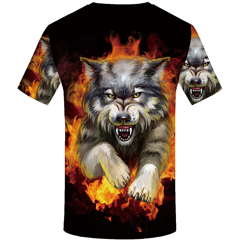 KYKU Wolf T-shirt Men Flame Tshirt Aggressive Anger Shirts 3d T Shirt Hip Hop Tee Animal Mens Clothing 2018 Summer Casual Tops KYKU Wolf T-shirt Men Flame Tshirt Aggressive Anger Shirts 3d T Shirt Hip Hop Tee Animal Mens Clothing 2018 Summer Casual Tops