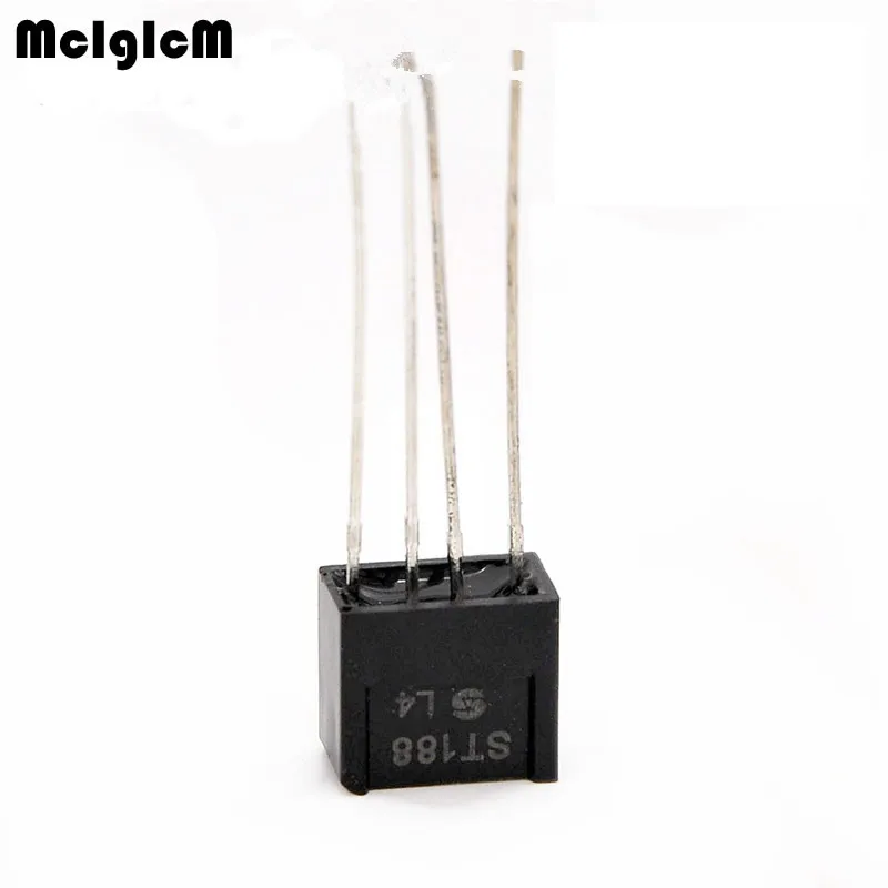 

MCIGICM 100pcs ST188 L4 Sensor Photoelectric Switches Reflective Optocoupler reflective optical sensor