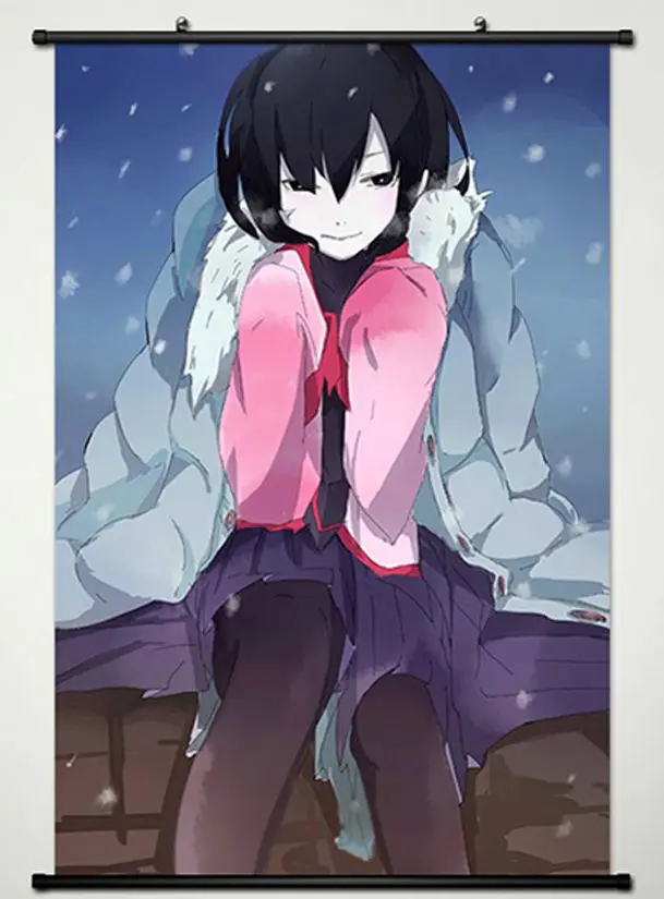 Стена прокрутки постер ткань живопись для аниме Owarimonogatari Ougi Oshino 001 | Дом и сад