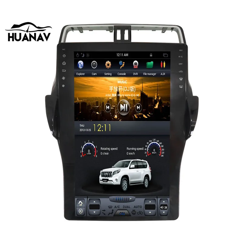 Flash Deal Supper Tesla style Car GPS Navigation Head Unit Android6.0 Car DVD player GPS navigation for TOYOTA Land Cruiser Prado 150 2018 4