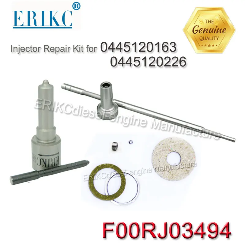 

ERIKC Injetor Repair Kit F00RJ03494 Nozzle DLLA150P1828 Valve F00RJ01692 Repair Kit for 0445120163 0445120226