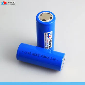 

In 3.2V 3000mAh 26650 cylindrical lithium iron phosphate battery storage power LED flashlight Rechargeable Li-ion Cell