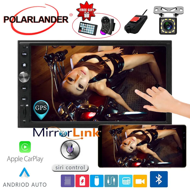 7 'ɲ DIN Автомобильный Радио GPS Navi автомобильный стерео для Apple Carplay &amp Android FM