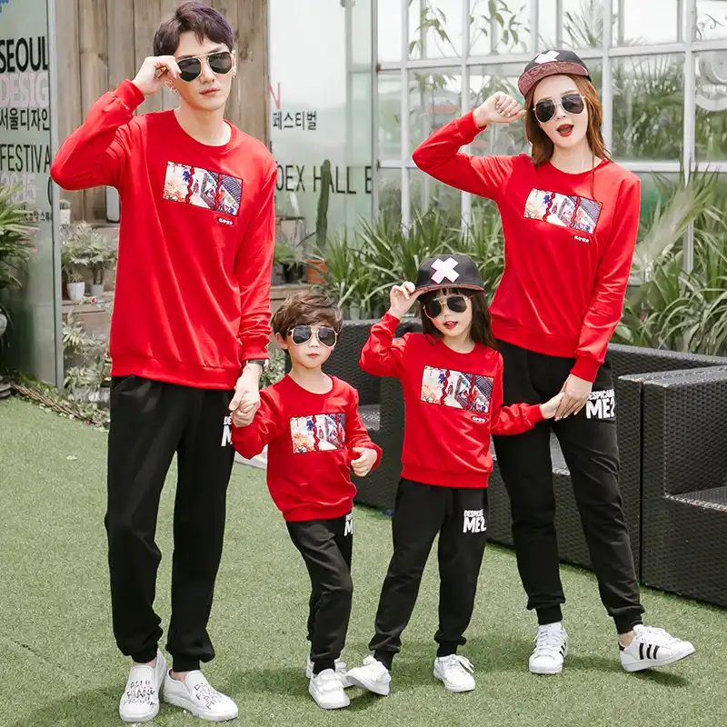 father and son matching tracksuits