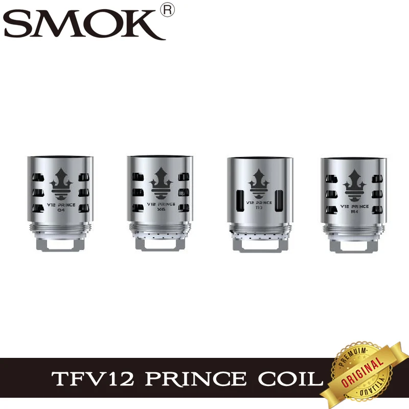Испаритель SMOK TFV12 Prince Coil V12 испаритель для вейпа с сеткой и ядром RBA сердечником в