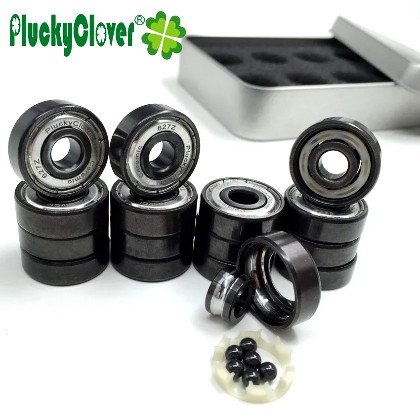 цена 16pc Artistic Skate Bearing 627z 7mm Bore Size 6 Ceramic Ball Bearing Quad Skates Derby Roller Figure Skating Bearing 627 Abec11