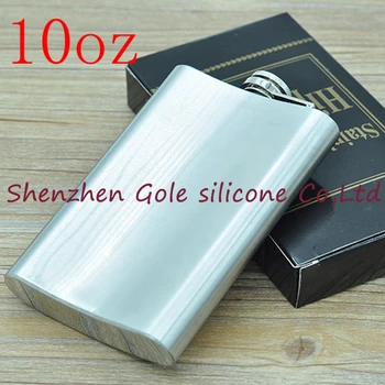 

500pcs 10oz Stainless Steel Pocket Flask Russian Hip Flask Male Small Portable Mini Shot Bottles Whiskey Jug Small Gifts For Man