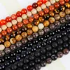 4 6 8 10mm Natural Stone Beads Matte Lava Tiger Eye Red Black Onxy  Loose Stone Beads For Jewelry Making DIY Bracelet Necklace ► Photo 2/6