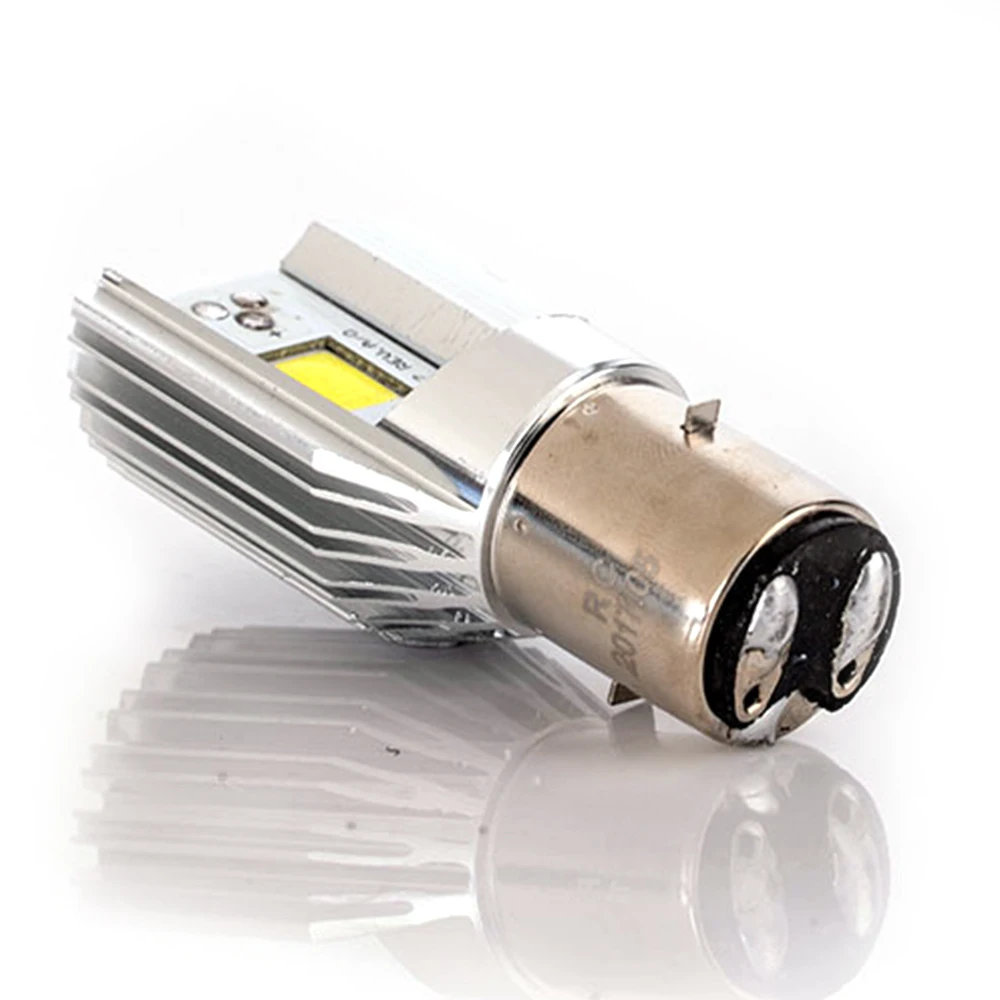 H6 BA20D с источником питания от постоянного тока, 6 V-80 V 8W 6500K COB светодиодный мотоциклетный Hi/короче спереди и длиннее сзади) света фар лампа белого Маяк Moto Motocicleta аксессуары