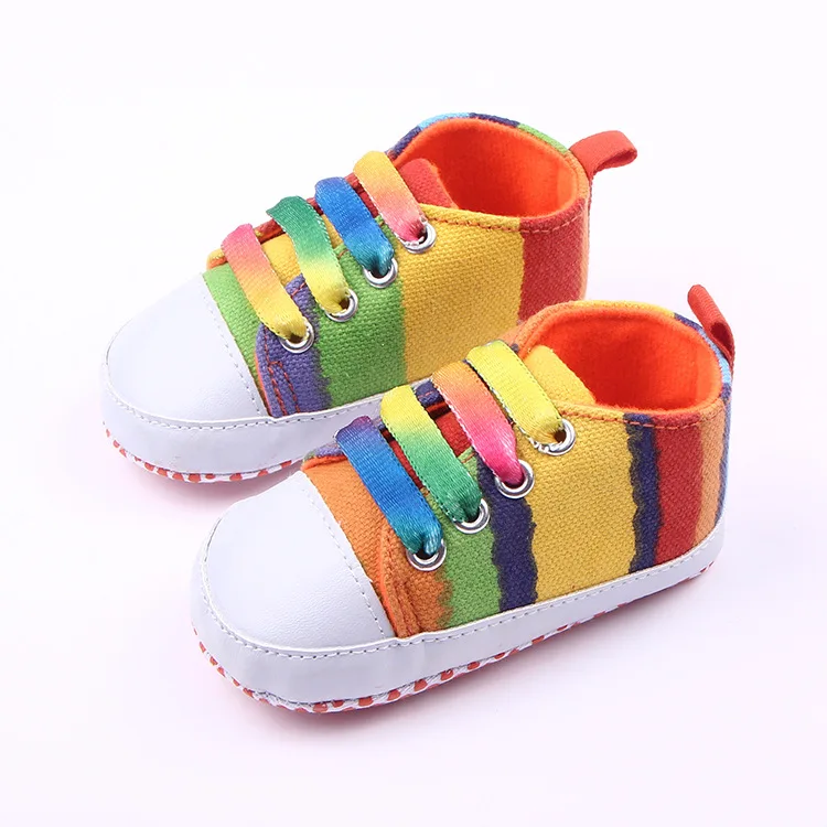 rainbow baby shoes