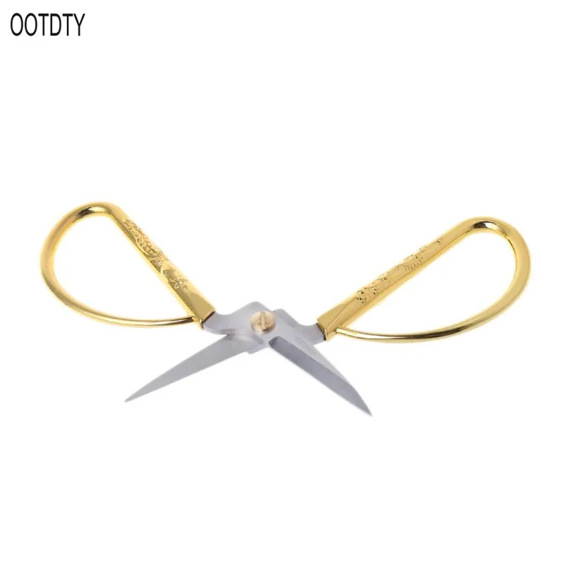 OOTDTY New Gold Dragon Phoenix Bonsai Scissors Wedding Shears Home Office Cutting Tool