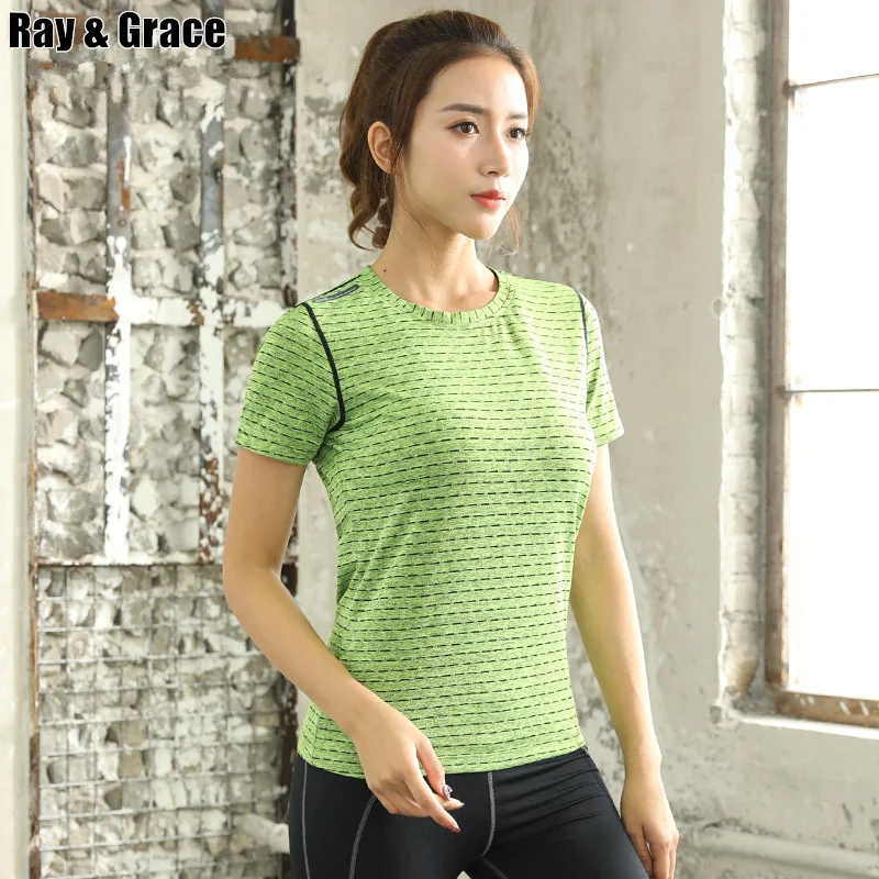 

Lovers Quick Dry Sport Short Sleeves T Shirt Running Breathable Reflective Men Women Fitness Gym Tops Tees Workout T-shirts