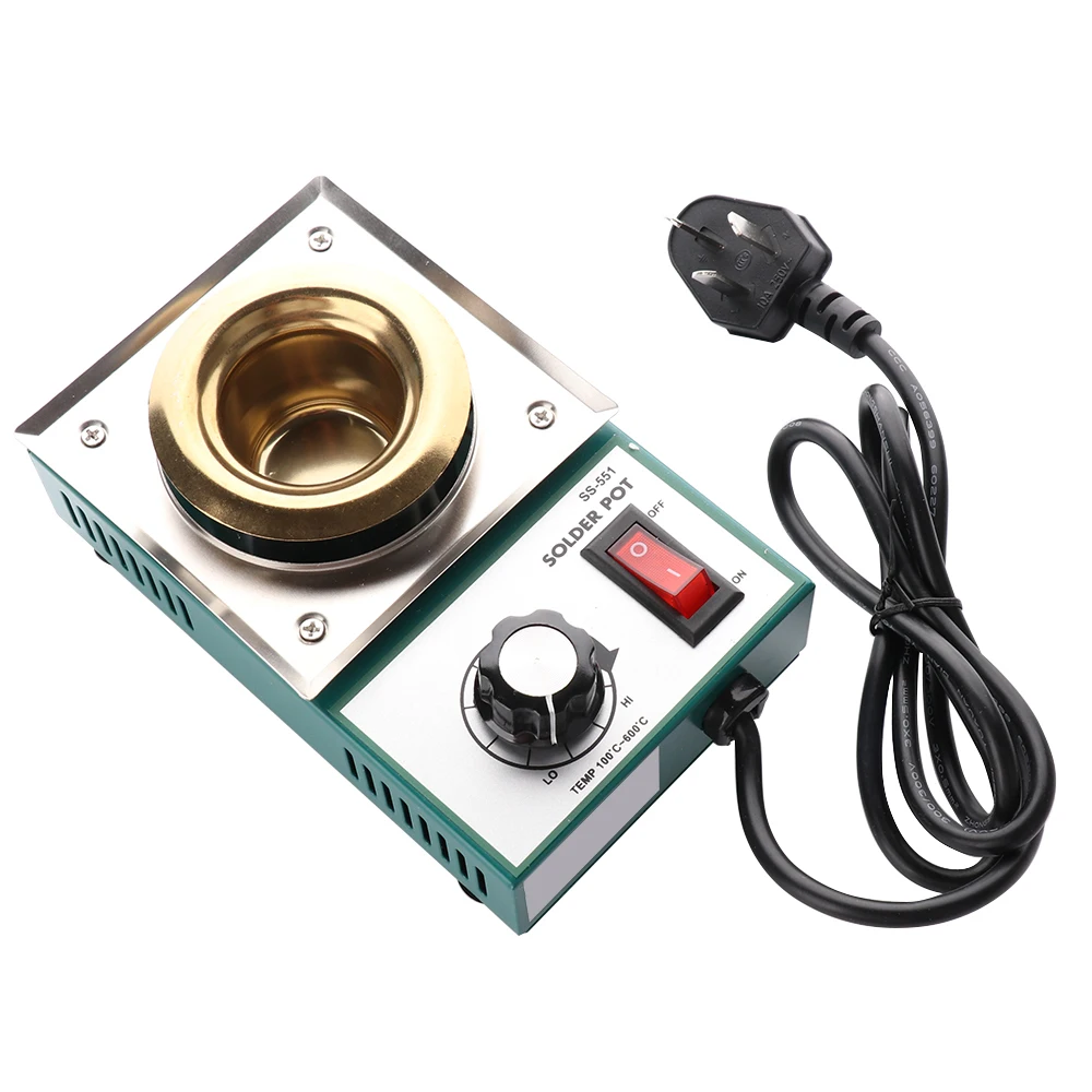

150W Fast Heating Adjustable Solder Pot Tin Melting Soldering Desoldering Bath Welding Tool Smelting furnace goldsmith