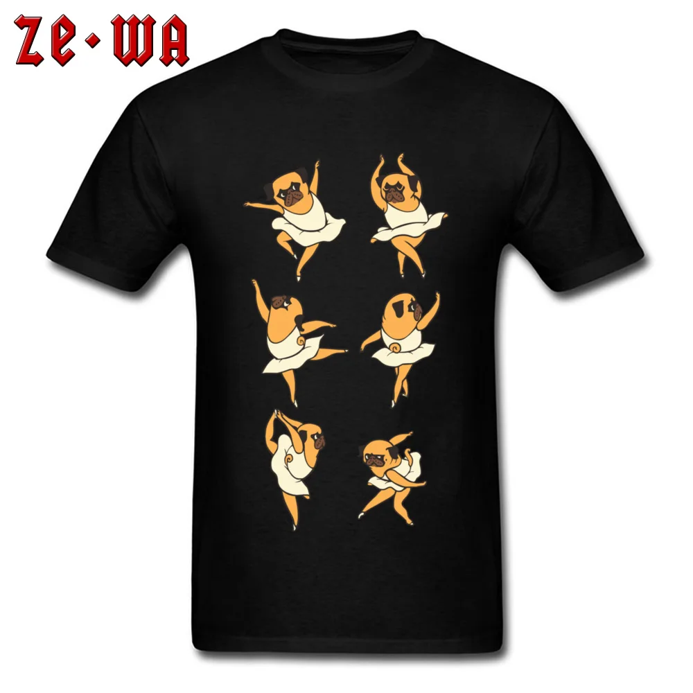 BALLET PUG O Neck Tshirts April FOOL DAY Tops Shirt Short Sleeve 2018 Popular 100% Cotton Casual Tee Shirt Customized Man BALLET PUG black