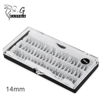 60PC/Set Individual Black Mink Fake False Eyelashes Natural Long Eyelashes Extension Makeup Eye Lashes 8/10/12/14mm