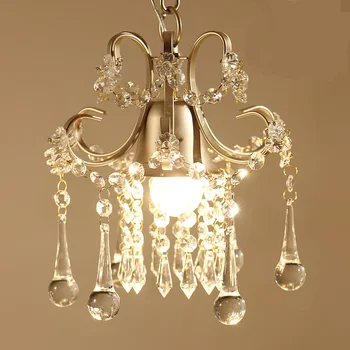 

American style rural creative personality Pendant Lights simple crystal single bedroom balcony entrance crystal lamps LU71239