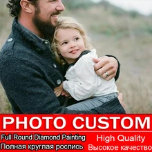 5D diy diamond живописи! Частный заказ! Фото на заказ! Сделать свой собственный алмазов картина Полный Дрель Алмазный Rhinestone Embroidery1