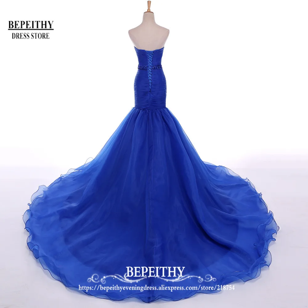 organza royal blue back