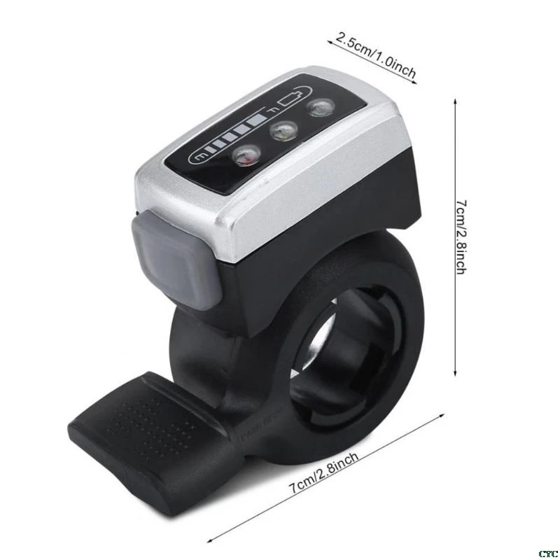 Clearance 36/48V Motorcycle E-Bike Bicycle E-Scooter Throttle Finger Two-Way Thumb With Battery Power And Switch ON-OFF Thumb Turn Handle 0