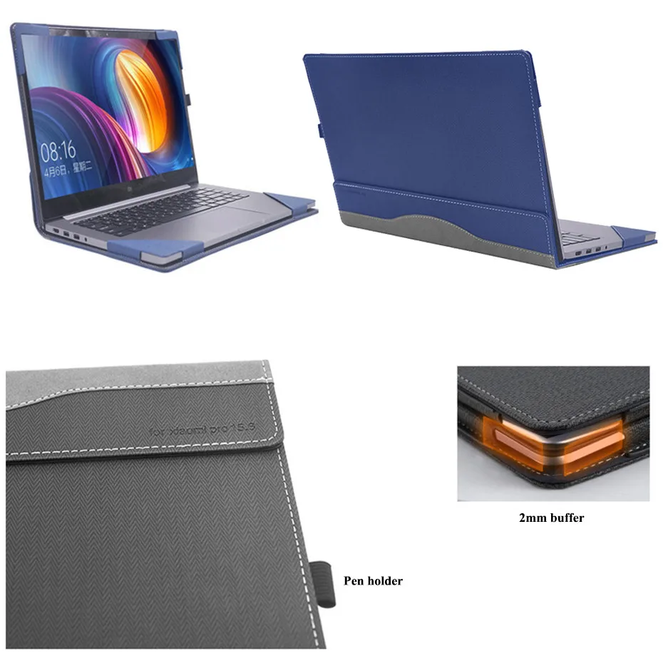 Рукав сумка чехол для Xiaomi Mi Notebook Pro 15 6 ноутбук съемный защитный Mibook PU кожаный