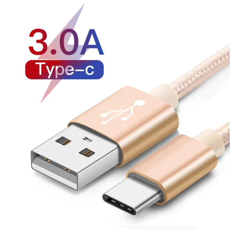 

USB Type C Charger Cable For Samsung S10 Plus Xiaomi USB-C Mobile Phone Fast Charging Type-C Data Cable Cord For Huawei P30 Pro