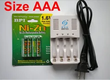 4 Шт. NiZn AAA Ni-Zn 1.6 В 1000mWh Аккумуляторная Батарея + NiZn смарт-Зарядное Устройство