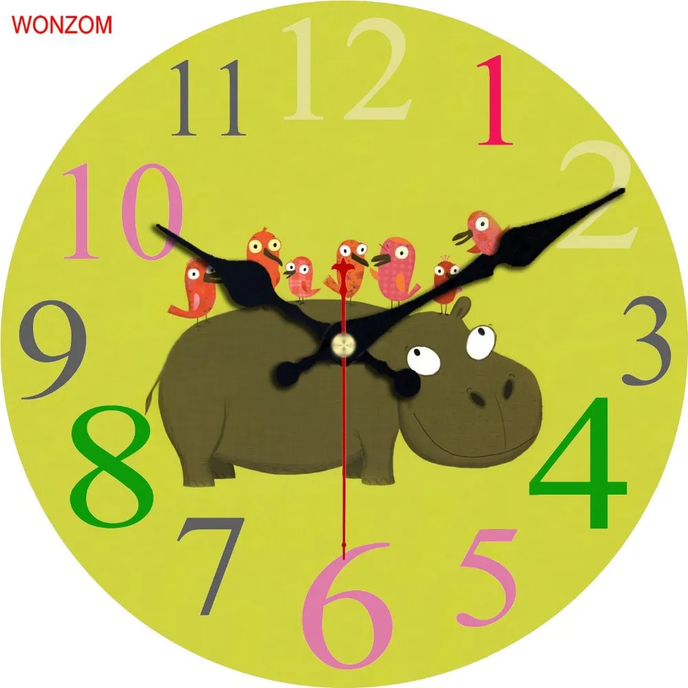Настенные часы с мультипликационным дизайном, бесшумные, relogio de parede, для детской комнаты, Настенный декор, слон, Saat, часы в подарок, orologio da parete