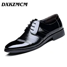 DXKZMCM Cuero Genuino de Los Hombres Zapatos de Vestir, Con Cordones Ocasionales Planos de Los Hombres, Zapatos de Goma de Los Hombres de alta Calidad, Los Hombres de cuero de Oxfords