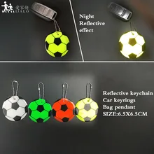 Футбольный узор мягкий ПВХ отражающий брелок безопасность дорожного движения подвесные аксессуары для сумок для безопасности дорожного движения
