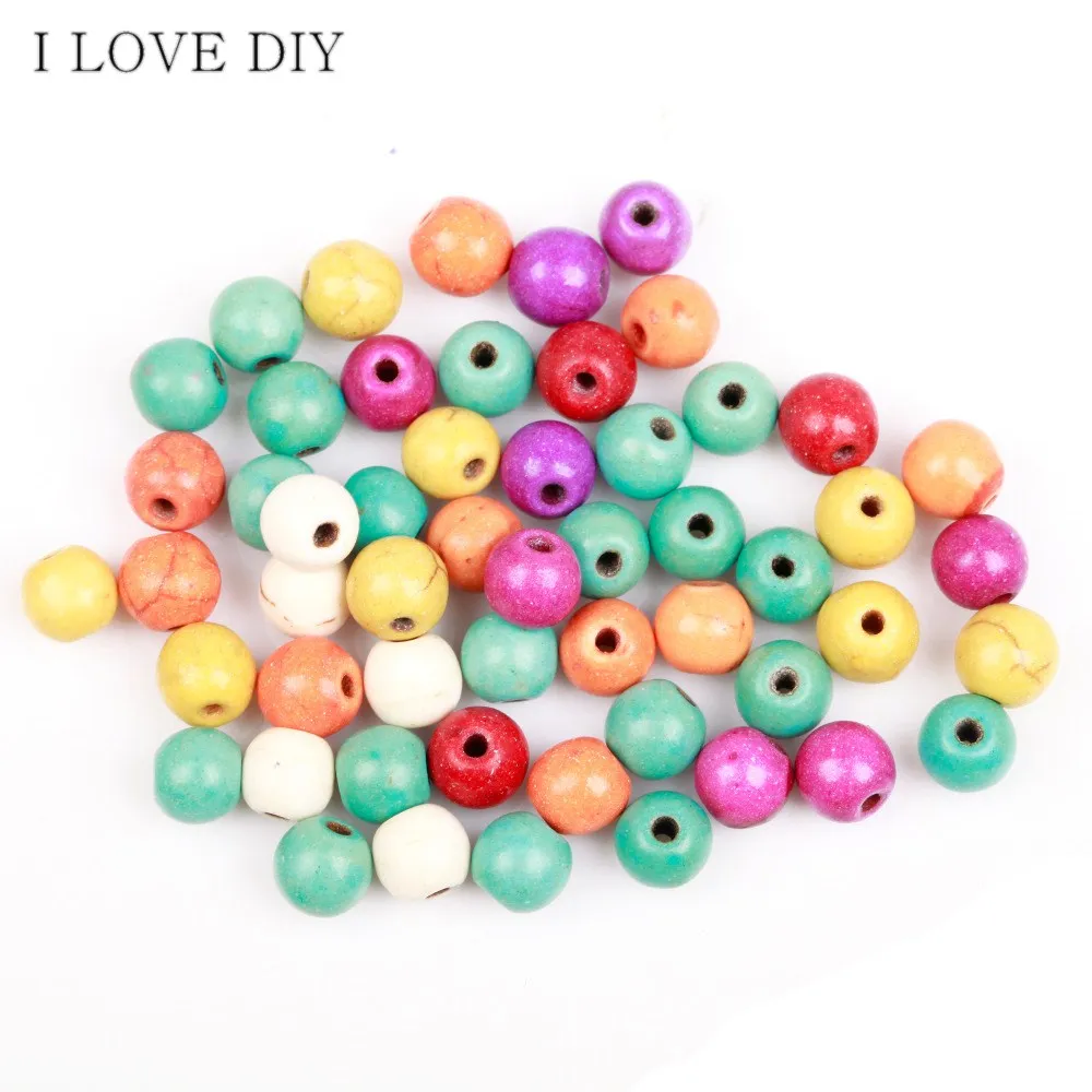 Buy 80pcs/lot Hot Round Loose Spacer Beads For DIY
